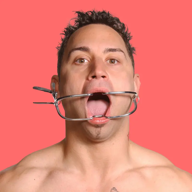 DARKLINE Whitehead Mouth Gag, twin ratchet, PVC steel | Dark-Ink