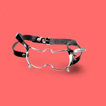 DARKLINE Whitehead Mouth Gag, twin ratchet, PVC steel | Dark-Ink