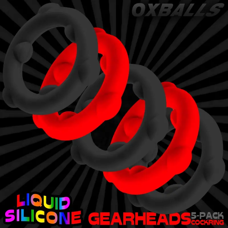 OXBALLS GEARHEADS | 5-Pack SPINNER Silicone Cock Rings