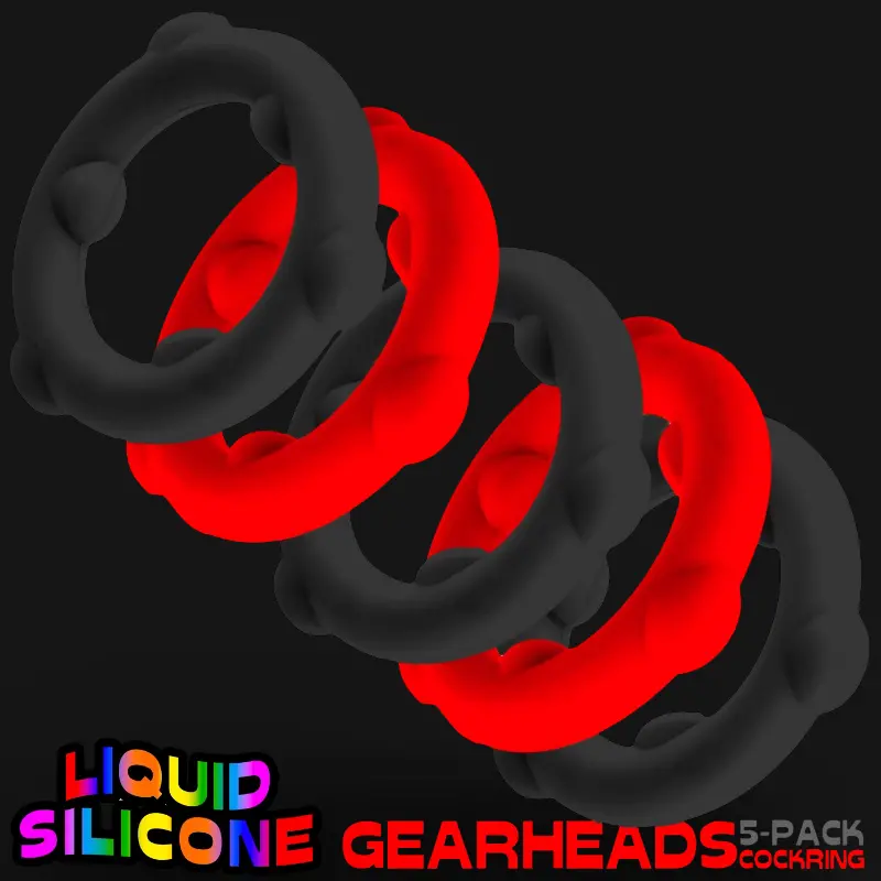 OXBALLS GEARHEADS | 5-Pack SPINNER Silicone Cock Rings
