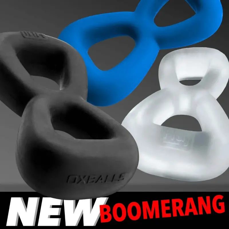HÜNKYJUNK BOOMERANG | Double cockring & ball stretcher souple