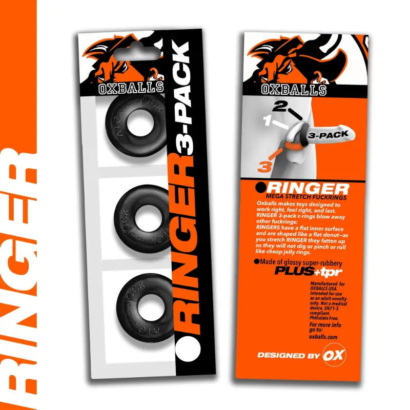OXBALLS RINGER | 3-Pack No-Roll flexTPR Cock Rings