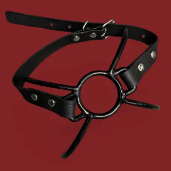 DARKLINE Spider Mouth Gag | Bâillon araignée acier & cuir