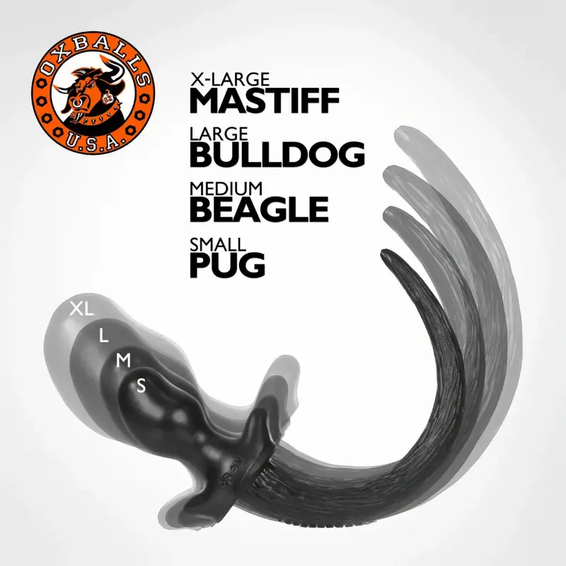 OXBALLS Puppy Tail Color Edition – Plug queue silicone | Dark-Ink