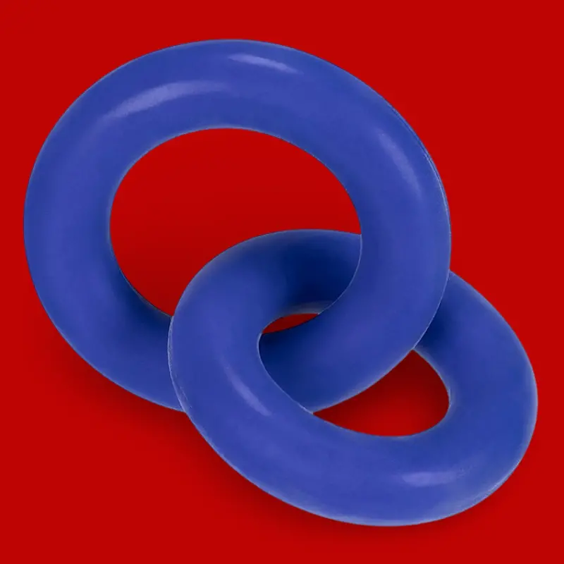 Hünkyjunk DUO – Double cockring entrelacé | Dark-Ink