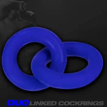 Hünkyjunk DUO – Double cockring entrelacé | Dark-Ink