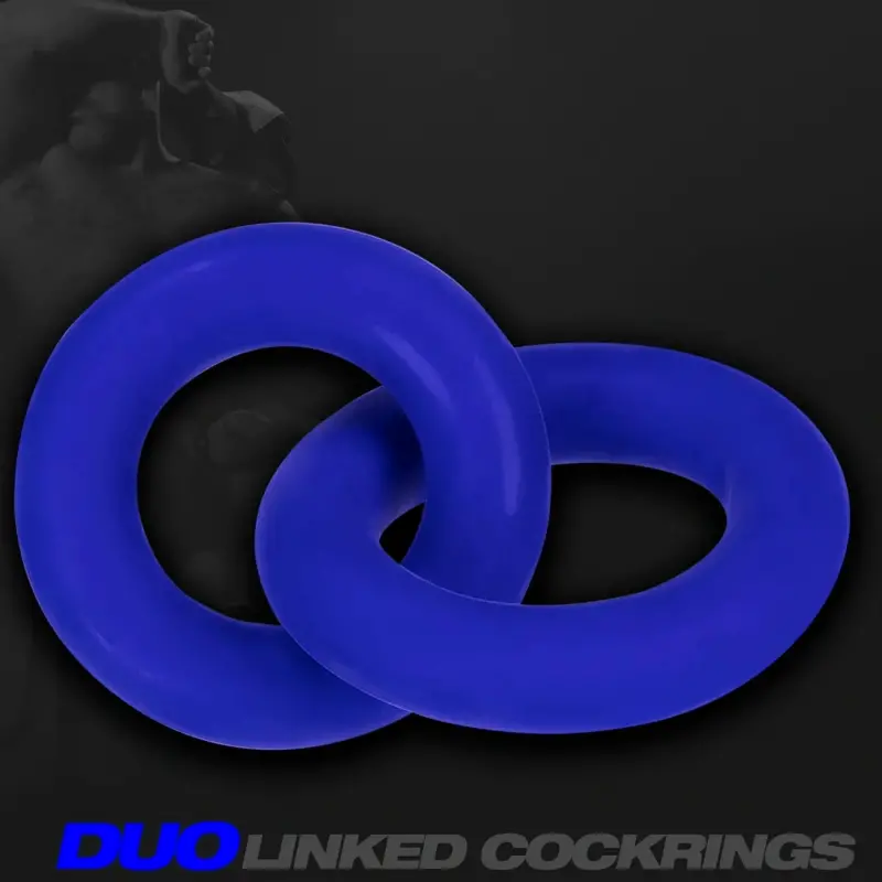 Hünkyjunk DUO – Double cockring entrelacé | Dark-Ink