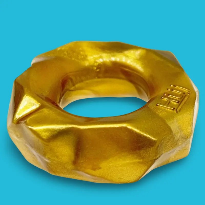 Hunky Junk Fractal Cock Ring, flat no-roll Plus+Silicone | Dark-Ink