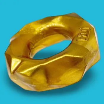 Hunky Junk Fractal Cock Ring, flat no-roll Plus+Silicone | Dark-Ink