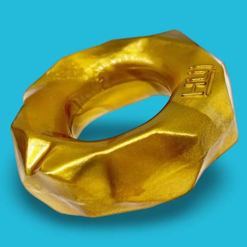 Hunky Junk Fractal Cock Ring, flat no-roll Plus+Silicone | Dark-Ink