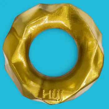 Hunky Junk Fractal Cock Ring, flat no-roll Plus+Silicone | Dark-Ink