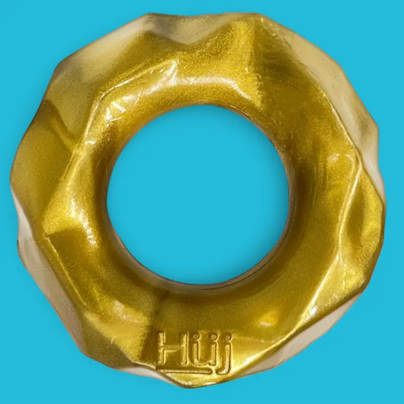 Hunky Junk Fractal Cock Ring, flat no-roll Plus+Silicone | Dark-Ink