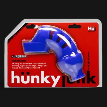 Jaula de castidad Lockdown HunkyJunk, eje curvo silicona | Dark-Ink
