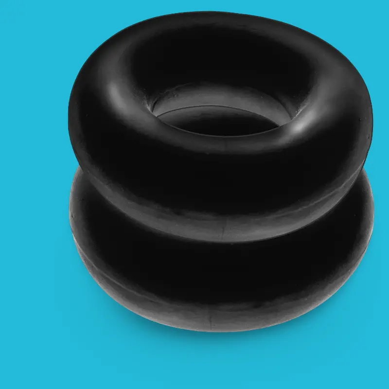 Hunky Junk Stiffy Cock Ring, 2-pack no-roll PLUS+Silicone | Dark-Ink