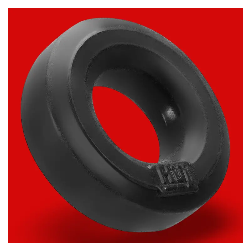 Hunky Junk HÜJ Cock Ring 3-Pack, stackable Plus+Silicone | Dark-Ink