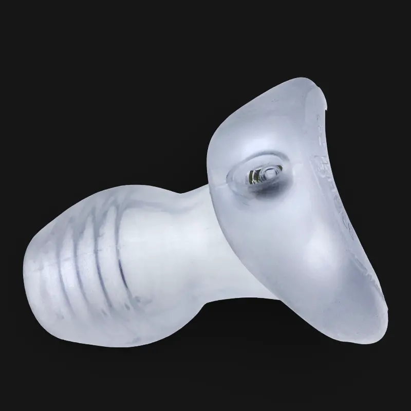 Oxballs Glowhole Analplug, LED 45 Farben, Plus+Silicone | Dark-Ink
