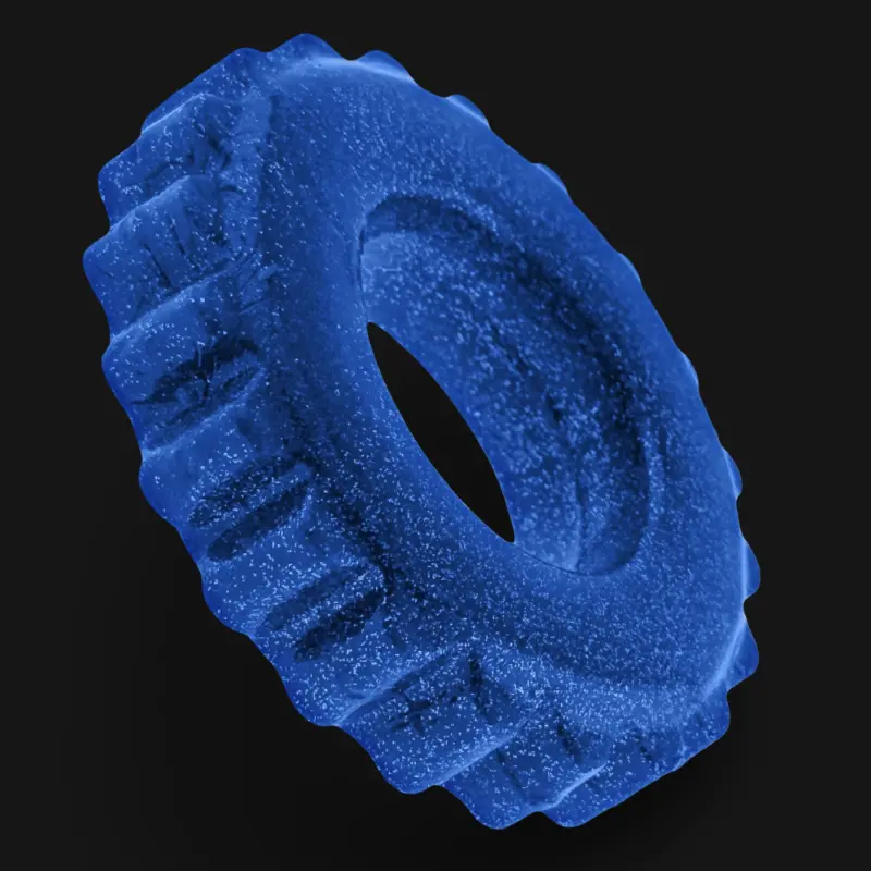 OXBALLS PLUSHY GLITZ – Cockring souple pailleté | Dark-Ink
