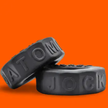 OXBALLS SPROCKET: wide, cushioned cockring for a stable hold. Choose Black flexTPR or the matte Night Edition with its softer, s