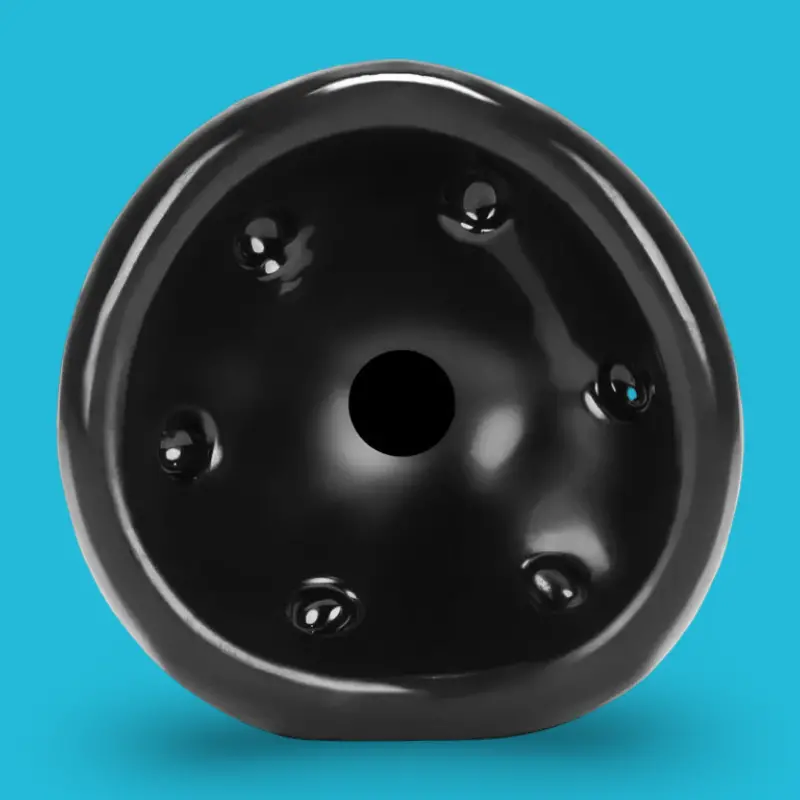 OXBALLS JERK – Ribbed flexTPR Suction Masturbator | Dark-Ink