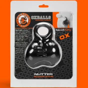 Oxballs NUTTER cocksling+veiny ball-bag rubber nut sack