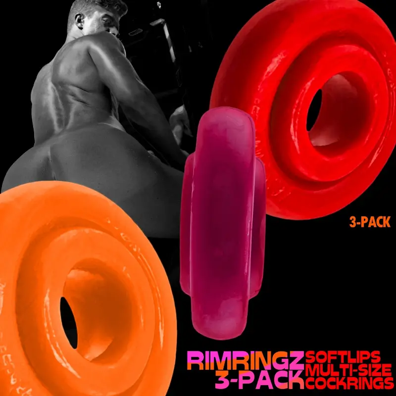 OXBALLS RIMRINGZ – Pack 3 cockrings souples multi-tailles