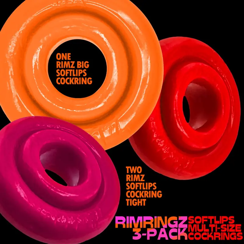 OXBALLS RIMRINGZ – Pack de 3 cockrings blandos multitalle