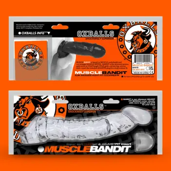 OXBALLS Muscle Bandit – Schmale ADJUSTFIT Penishülle | Dark-Ink
