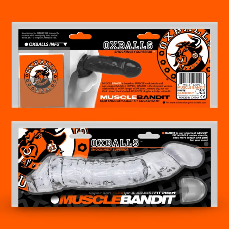 OXBALLS Muscle Bandit – Schmale ADJUSTFIT Penishülle | Dark-Ink