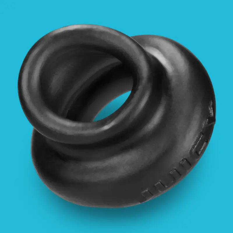 Oxballs Juicy Fat Cock Ring, flared base, platinum silicone | Dark-Ink