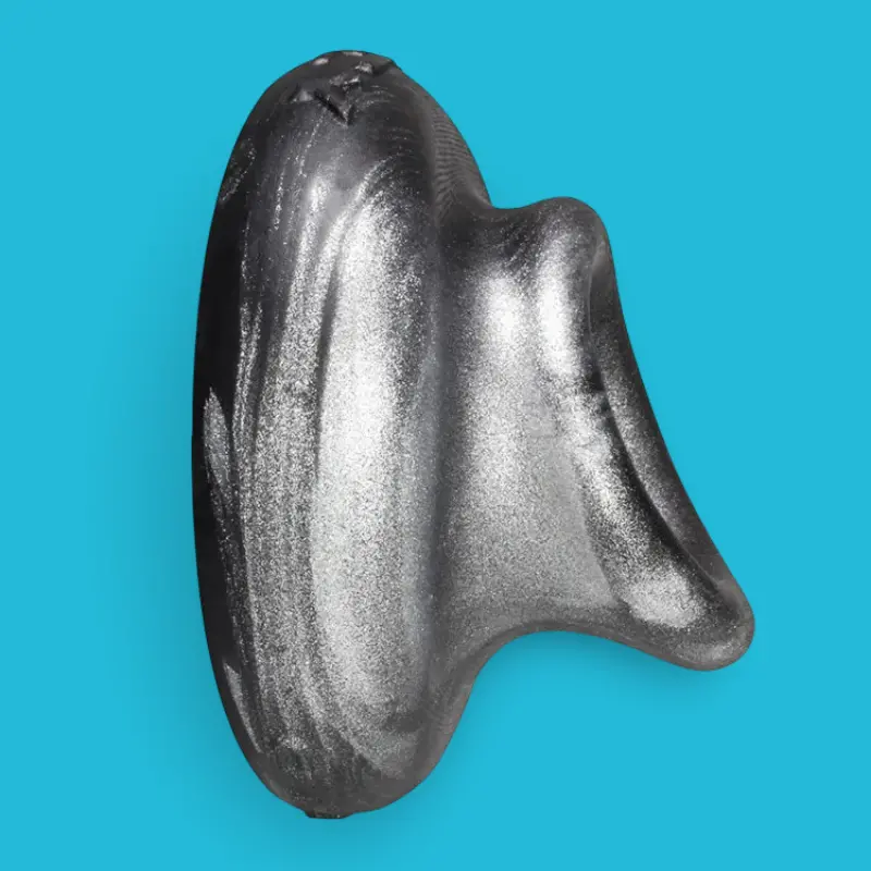 Oxballs Juicy Fat Cock Ring, flared base, platinum silicone | Dark-Ink
