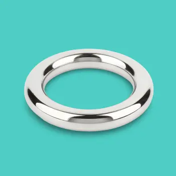DARKLINE Round Cock Ring,  6/8/10mm, Solid Polished Stainless Steel | Dark-Ink