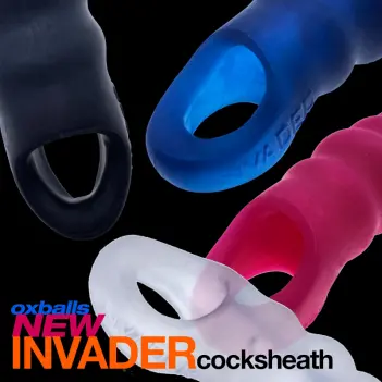 OXBALLS INVADER – Funda para pene abierta texturizada | Dark-Ink