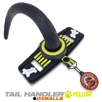 Oxballs Tail Handler Puppy Show Tail, belt-strap, silicone | Dark-Ink