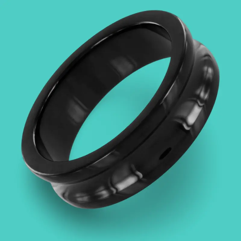 Cockring acero DARKLINE Belowed, perfil ondulado, 15 mm | Dark-Ink