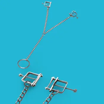 DARKLINE Y-Style Nipple Clamps & Cockring | Dark-Ink