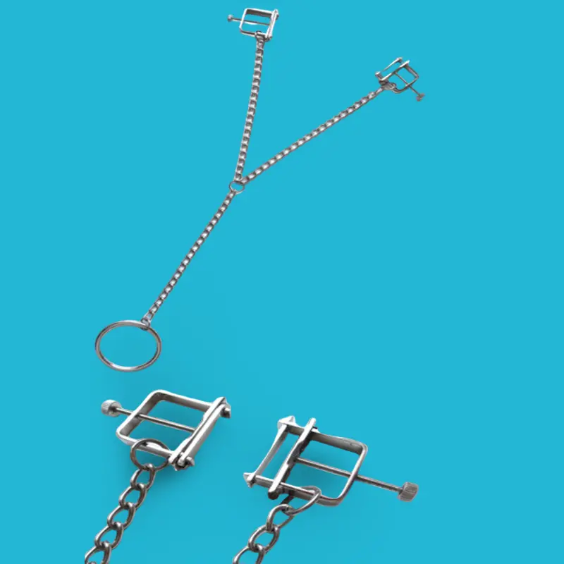 DARKLINE Y-Style Nipple Clamps & Cockring | Dark-Ink