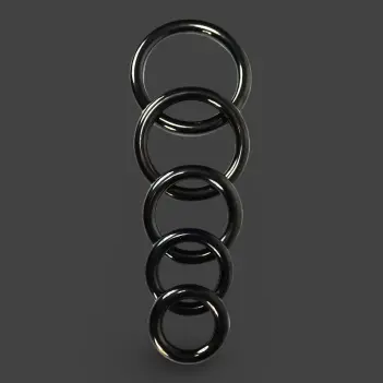 DARKLINE Cockring schwarz eloxiert, Glans Ring 5 und 8 mm | Dark-Ink