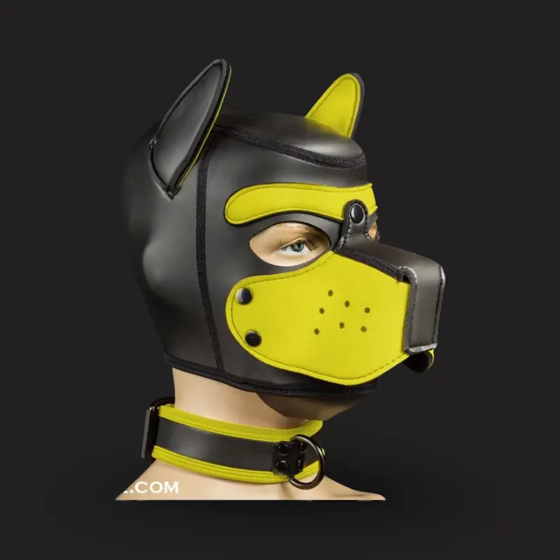 Mr S Leather NEO Bold Color Bulldog Harness – yellow | Dark-Ink