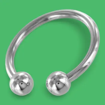Anillo de glande DARKLINE Ze Horseshoe, acero 6 mm, C | Dark-Ink