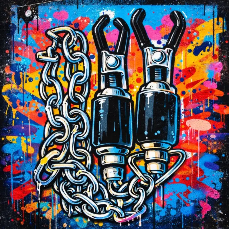 DARKLINE Barrel Nipple Clamps with Chain | Dark-Ink