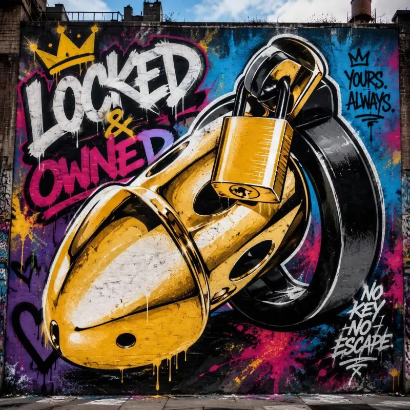 DARKLINE Steel Bull Gold & Black – Keuschheitskäfig aus Edelstahl | Dark-Ink