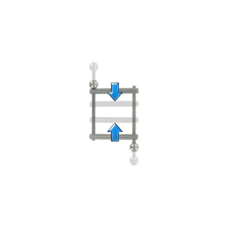 DARKLINE Crossbars CBT Ball Clamp – Presse acier | Dark-Ink