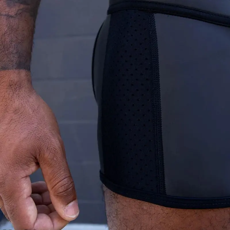 Mr S Leather Neoprene Chap Short Black | Short chap noir