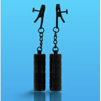 DARKLINE Magnetic Weighted Nipple Clamps – 6 pesos | Dark-Ink