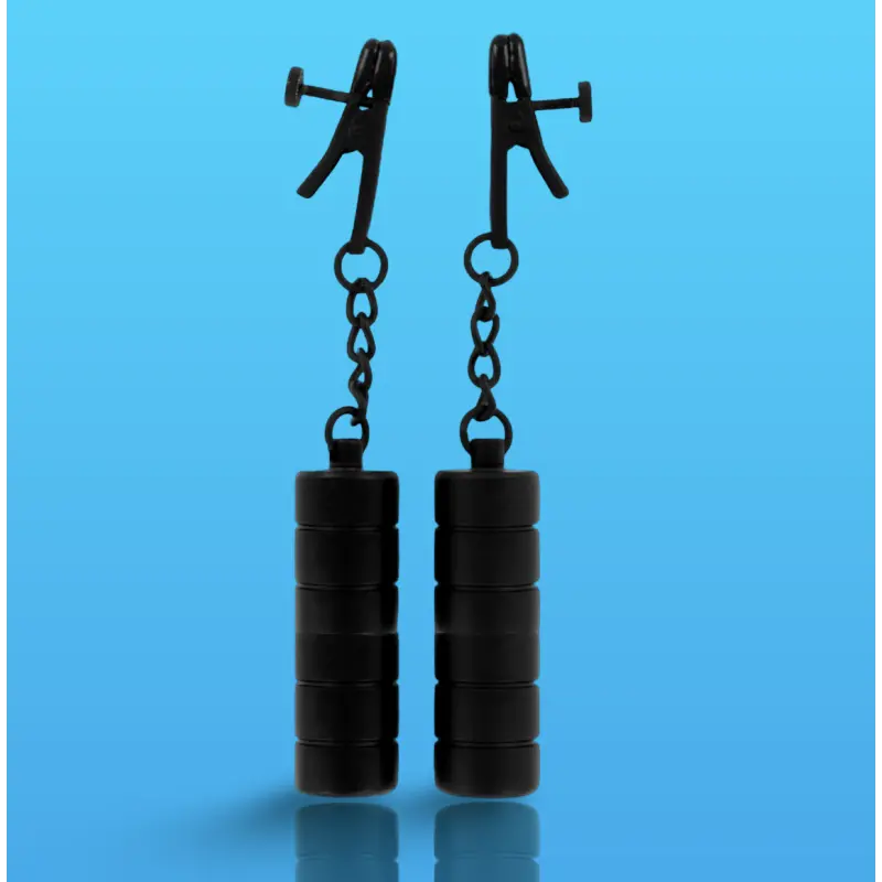 DARKLINE Magnetic Weighted Nipple Clamps – 6 poids | Dark-Ink