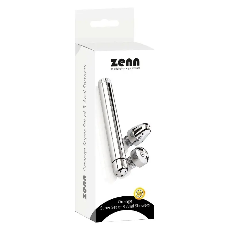 ZENN Super Set Anal Douche with 3 Interchangeable Heads | Dark-Ink