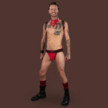 Mr S Leather Bold Color Jockstrap -Red