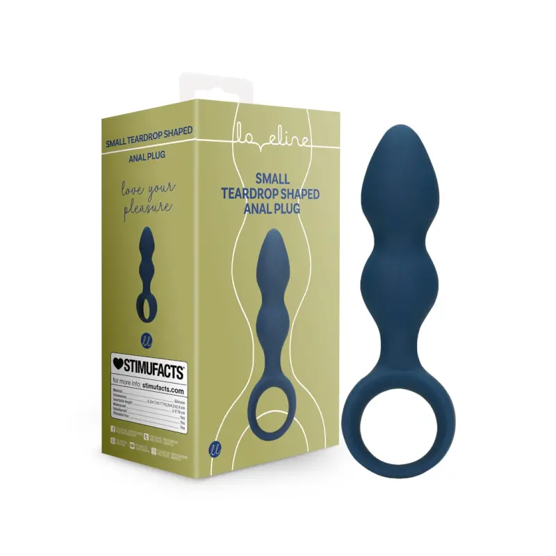Plug anal Teardrop Loveline Baltic Blue en silicone | Dark-Ink