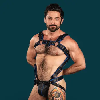 Mr S Leather Trojan 2.0 Body Harness – Harnais cuir | Dark-Ink