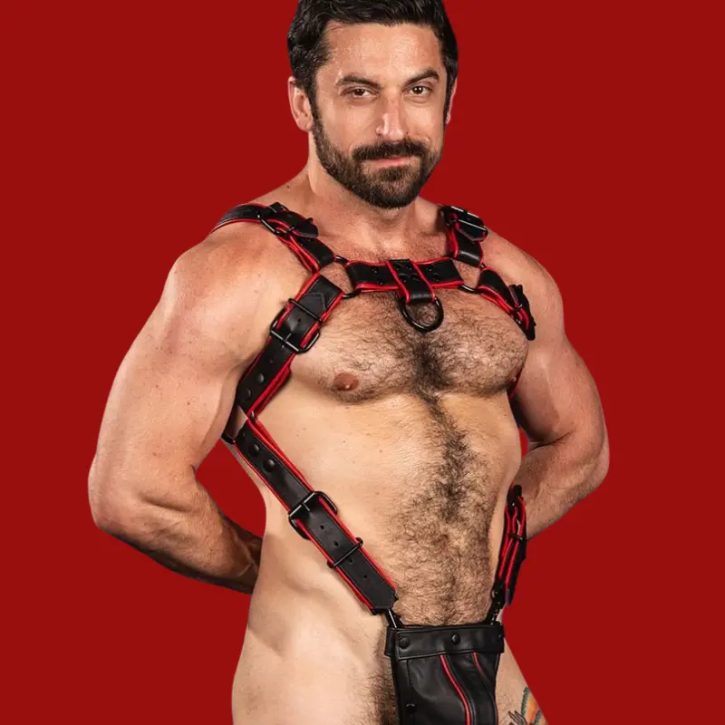 Mr S Leather Trojan 2.0 Body Harness – Harnais cuir | Dark-Ink
